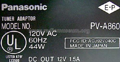 Tuner Adaptor PV-A860; Panasonic, (ID = 632112) Misc