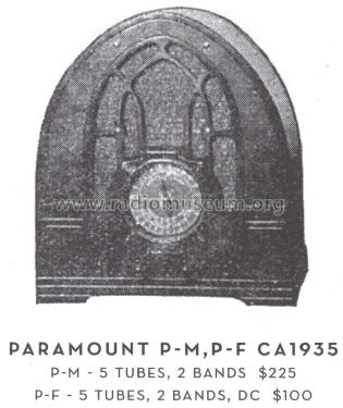 P-M ; Paramount Radio Co., (ID = 1573282) Radio