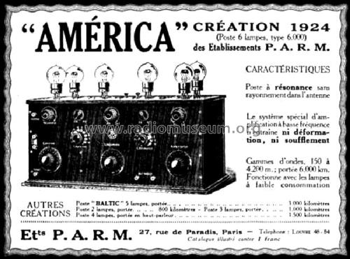 América 6000; PARM P.A.R.M.; Paris (ID = 264839) Radio