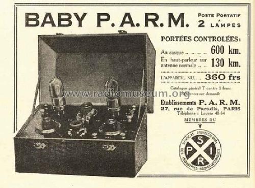 Baby Parm 400; PARM P.A.R.M.; Paris (ID = 992548) Radio