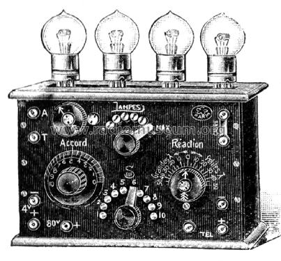 Poste à 4 lampes extérieures ; PARM P.A.R.M.; Paris (ID = 2332573) Radio