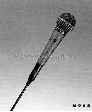 Dynamic directional microphone M 965; PASO S.p.A.; Lainate (ID = 1836922) Microphone/PU