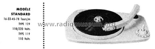 Platine tourne-disque Mélodyne 129; Pathé-Marconi, Les (ID = 1968530) Sonido-V