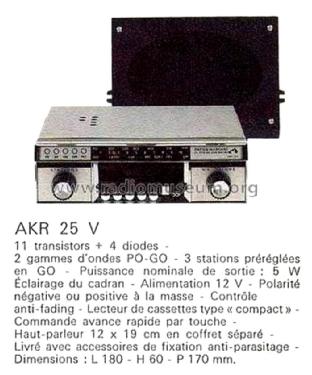 AKR25V; Pathé-Marconi, Les (ID = 2232650) Car Radio