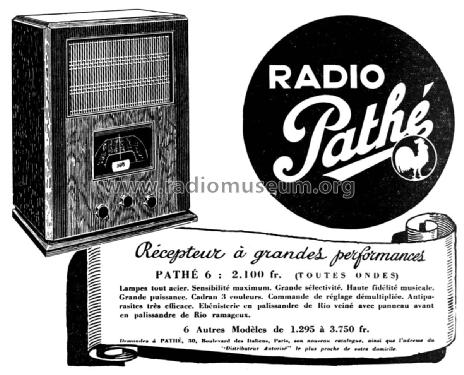 6 Ch= 637; Pathé Radio, Pathé (ID = 1984080) Radio