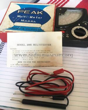 Analog Multimeter 200H; Peak brand, H. Rowe (ID = 2687607) Equipment