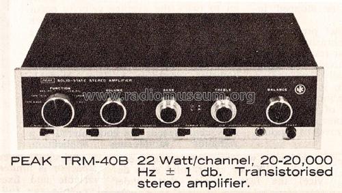 Solid-State Stereo Amplifier TRM-40B; Peak brand, H. Rowe (ID = 3094856) Ampl/Mixer