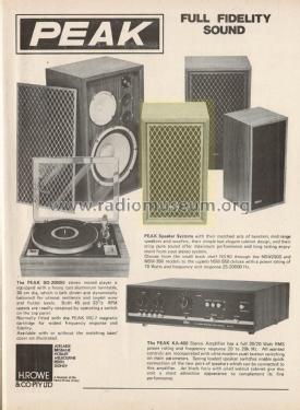 Speaker System NSW-250S; Peak brand, H. Rowe (ID = 2896175) Altavoz-Au