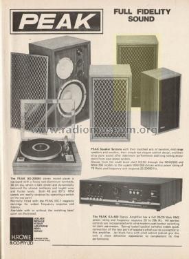 Speaker System NSW-350; Peak brand, H. Rowe (ID = 2896176) Parlante