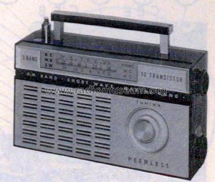 10-Transistor AM-MB-SW Receiver 1033; Peerless brand - far (ID = 2260137) Radio