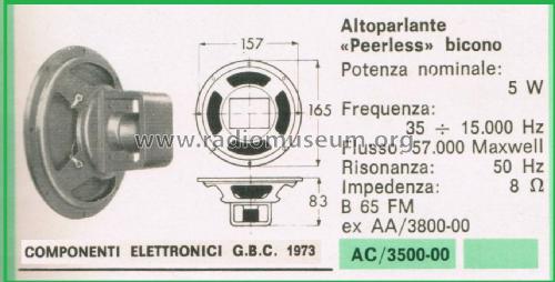 Bicone Speaker B 65 FM; Peerless Fabrikkerne (ID = 3113632) Speaker-P