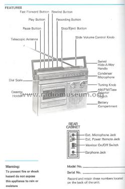 AM/FM Radio Cassette Player/Recorder 3256; JCPenney, Penney's, (ID = 1813442) Radio