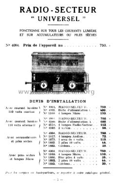 Radio-Secteur Universel No. 4004, Vitrine; Péricaud, G. et A. P (ID = 2221512) Radio