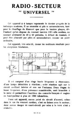 Radio-Secteur Universel No. 4004, Vitrine; Péricaud, G. et A. P (ID = 2221516) Radio