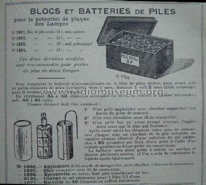 Bloc de piles sèches 20 V No. 1891; Péricaud, G. et A. P (ID = 1680999) Power-S