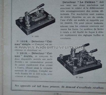 Détecteur Le Caïman Double No. 1019 twin crystal stand; Péricaud, G. et A. P (ID = 1673374) mod-pre26