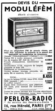 Moduléfèm ; Perlor Radio; Paris (ID = 1709240) Adapteur