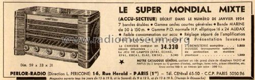 Super Mondial Mixte; Perlor Radio; Paris (ID = 554724) Radio