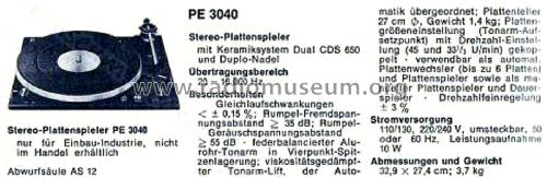 PE3040; Perpetuum-Ebner PE; (ID = 2780240) Ton-Bild