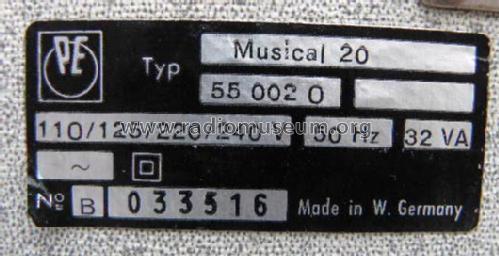 PE Musical 20; Perpetuum-Ebner PE; (ID = 915363) Ton-Bild