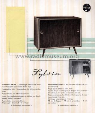 Phonoschrank Sylvia ; Peter, August, (ID = 2045133) Radio