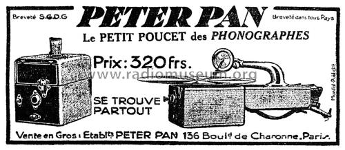 Peter Pan Phonographe ; Peter Pan; Paris, (ID = 2141291) TalkingM