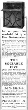 Sociable Five ; Peto Scott Co. Ltd. (ID = 3112615) Radio