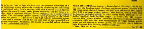 AM/FM/Phono component system 2504; Scott; H.H.; Maynard (ID = 1431553) Radio