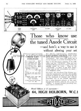 Tuner Unit No. 1; Peto Scott Co. Ltd. (ID = 1071369) mod-pre26