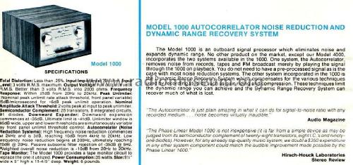 Autocorrelator Noise Reduction 1000; Phase Linear; (ID = 592170) Misc