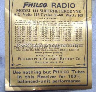 111 Lowboy; Philco, Philadelphia (ID = 405714) Radio