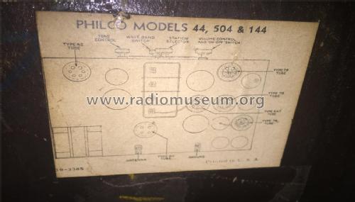 144X ; Philco, Philadelphia (ID = 2052226) Radio