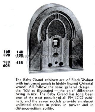 14B Baby Grand; Philco, Philadelphia (ID = 1518088) Radio