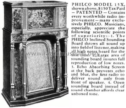 15X ; Philco, Philadelphia (ID = 309367) Radio