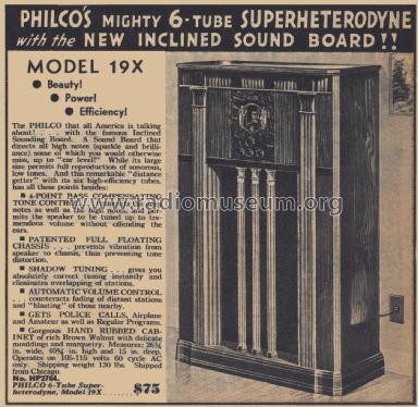 19X ; Philco, Philadelphia (ID = 2145111) Radio