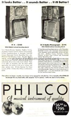 23 X Radio-Phonograph; Philco, Philadelphia (ID = 1516509) Radio