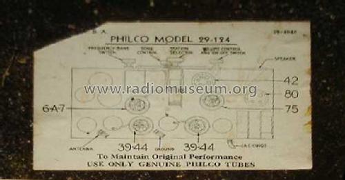 29CSX ; Philco, Philadelphia (ID = 255999) Radio