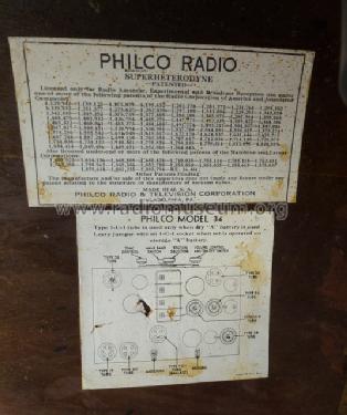 34B ; Philco, Philadelphia (ID = 1455983) Radio