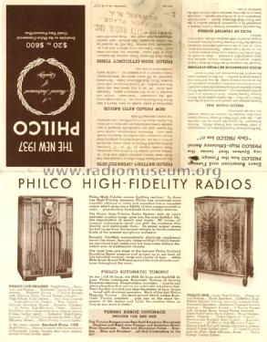 37-116X ; Philco, Philadelphia (ID = 1445394) Radio