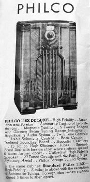 37-116X ; Philco, Philadelphia (ID = 1614644) Radio