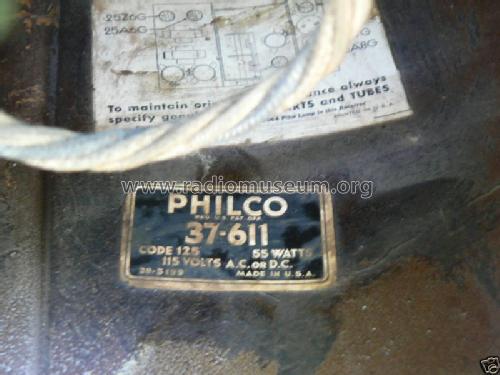 37-611T ; Philco, Philadelphia (ID = 498547) Radio