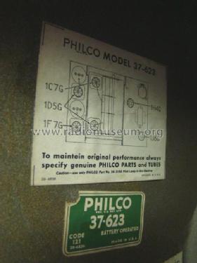 37-623B ; Philco, Philadelphia (ID = 436567) Radio