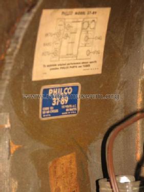 37-89B ; Philco, Philadelphia (ID = 448455) Radio