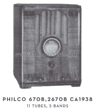 38-2670B ; Philco, Philadelphia (ID = 1572194) Radio