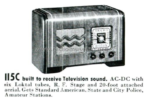 40-115C Code 121; Philco, Philadelphia (ID = 1374448) Radio