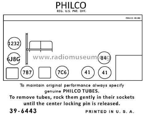 40-180XF ; Philco, Philadelphia (ID = 2787514) Radio