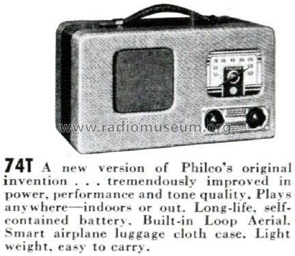 40-74T ; Philco, Philadelphia (ID = 1374451) Radio