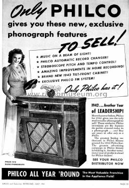 42-1013PM Radio-Phonograph; Philco, Philadelphia (ID = 1053827) Radio