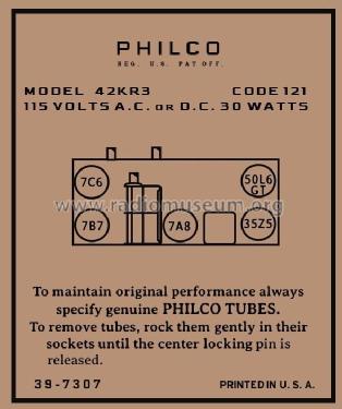 42-KR-3 ; Philco, Philadelphia (ID = 2959210) Radio