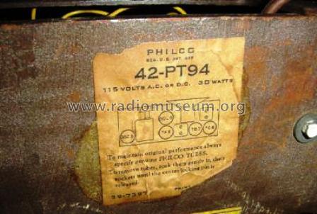 42-PT-94 ; Philco, Philadelphia (ID = 142501) Radio